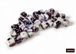 Chessex Dice: Gemini Black-White/pink 12mm D6 Dice Block (36 Dice) -Gamers Guilds Store gamers guild az chessex chessex dice gemini black white pink 12mm d6 dice block 36 dice chessex 1139909663