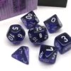 CHX23077 - Chessex 7 Die Set Transparent Purple/White