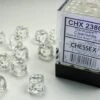 CHX23801 - Chessex 12mm D6 Clear/White Translucent