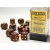 CHX25723 - Chessex 16mm Set Of 12 D6 Speckled Mercury