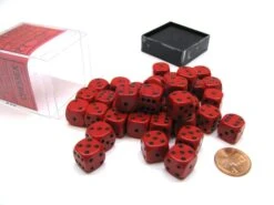 CHX25814 - Chessex 12mm Red / Black Opaque