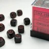 CHX25818 - Chessex 12mm D6 Opaque Black/Red