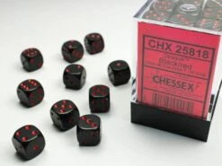 CHX25818 - Chessex 12mm D6 Opaque Black/Red