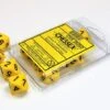 CHX26202 - Chessex Set Of Ten D10 Opaque Yellow / Black
