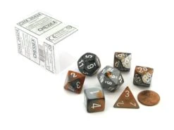 CHX26424 - Chessex 7 Die Set Copper/Steel Gemini
