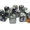 CHX26632 - Chessex 16mm Set Of 12 D6 Purple Steel /White Gemini