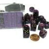 CHX26840 - Chessex 12mm D6 Black Purple/White Gemini