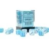 CHX26865 - Chessex 12mm D6 Gemini Pearl Turquoise-White/Blue Luminary