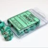 CHX27203 - Chessex Set Of Ten D10 Marble Oxi-Copper / White