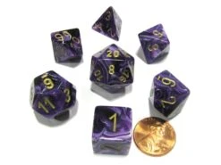 CHX27437 - Chessex 7 Die Set Purple / Gold Vortex