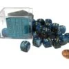 CHX27889 - Chessex 12mm Teal / Gold Phantom