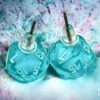 Chessex CHX54502 - Stud Earrings Translucent Teal Mini-Poly D20 Pair