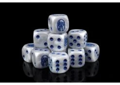Conquest: City States Faction Dice On Gray Swirl Dice