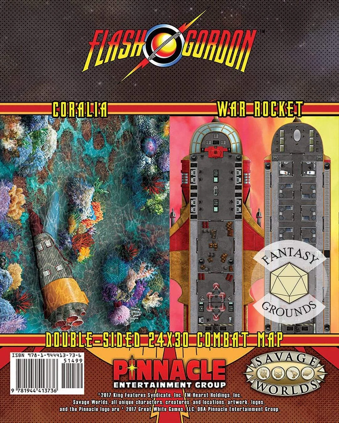 Flash Gordon Combat Map: Coralia/War Rocket 1 Flash Gordon Combat Map: Coralia/War Rocket