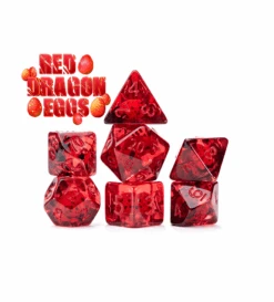 Gate Keeper Games 7 Die Set: Inclusion Dice - Red Dragon Eggs