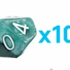 Gate Keeper Games Set Of 10 D10: Halfsies Dice - Adamantine