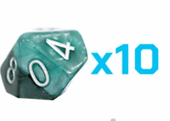 Gate Keeper Games Set Of 10 D10: Halfsies Dice - Adamantine