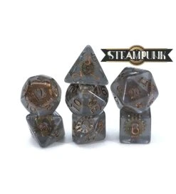 GKGID690-7d - Gate Keeper Games 7 Die Set: Steampunk Inclusion Dice