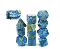 GKGVG3347-11d - Gate Keeper Games 11 Die Set: Starry Night Van Gogh Dice