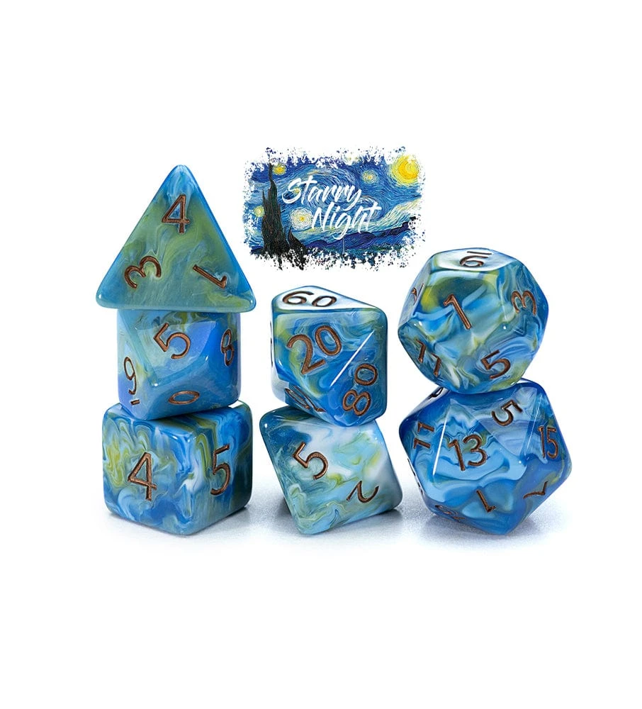 GKGVG3347-7d - Gate Keeper Games 7 Die Set: Starry Night Van Gogh Dice 1 GKGVG3347-7d - Gate Keeper Games 7 Die Set: Starry Night Van Gogh Dice