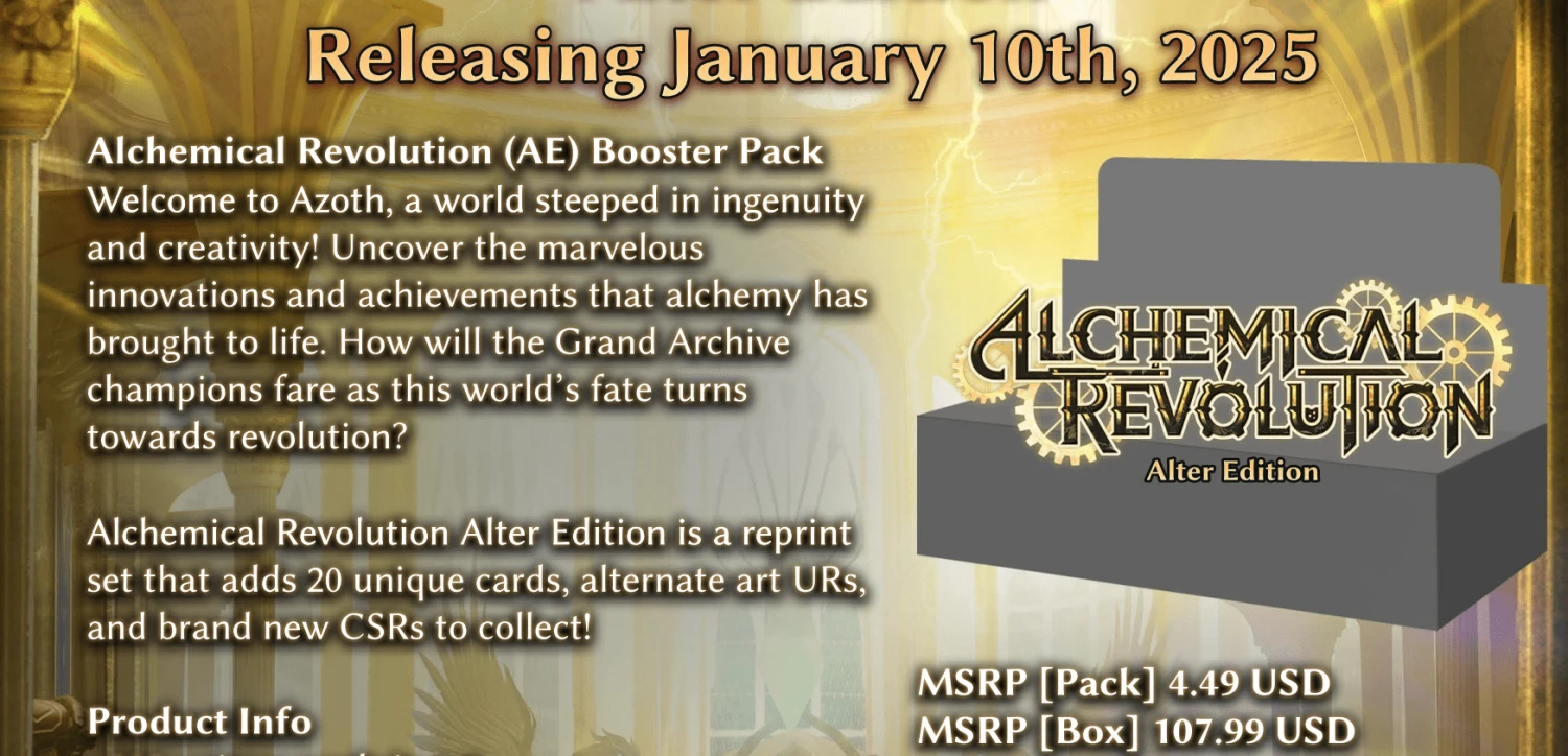 Grand Archive TCG: Alchemical Revolution - Alter Edition Booster Box 2 Grand Archive TCG: Alchemical Revolution - Alter Edition Booster Box - Image 2