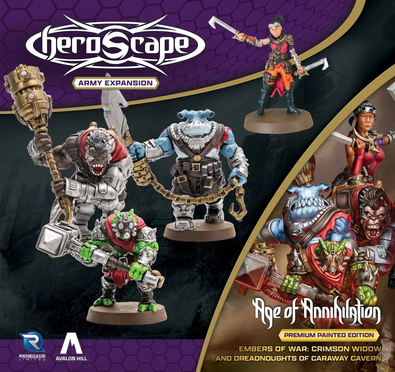 Renegade Game Studios Heroscape: Crimson Widow & Dreadnoughts Of Caraway Cavern Army Expansion (Pre-Order) 2 Renegade Game Studios Heroscape: Crimson Widow & Dreadnoughts Of Caraway Cavern Army Expansion (Pre-Order) - Image 2
