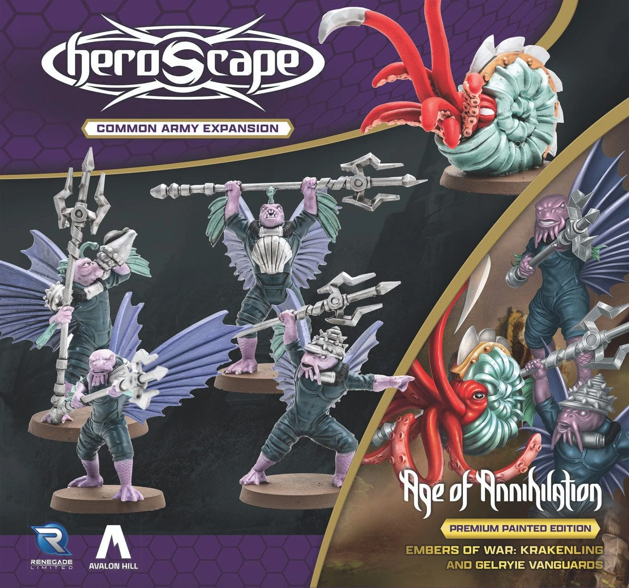 Renegade Game Studios Heroscape: Krakenling & Gelryie Vanguards Common Army Expansion (Painted) (Pre-Order) 2 Renegade Game Studios Heroscape: Krakenling & Gelryie Vanguards Common Army Expansion (Painted) (Pre-Order) - Image 2