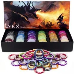 Lynx Accessories: RPG Condition Rings/Markers Set - Set Of 96 Status & Effects Rings