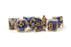 7-Die Set 16mm: Pearl - Royal Blue With Gold Numbers