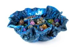 Velvet Compartment Dice Bag With Pockets: Galaxy