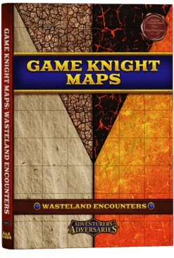 Adventurers & Adversaries Game Knight Maps - Wasteland Encounters