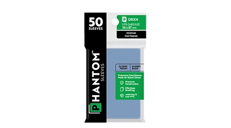 Phantom Sleeves: Green Size - 50ct Sleeves (Matte/Matte) 1 Phantom Sleeves: Green Size - 50ct Sleeves (Matte/Matte)