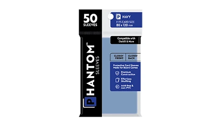 Phantom Sleeves: Navy Size - 50ct Sleeves (Matte/Matte) 1 Phantom Sleeves: Navy Size - 50ct Sleeves (Matte/Matte)