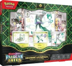 Pokemon Scarlet And Violet 4.5 Paldean Fates Ex Premium Collection - Shiny Meowscarada Ex