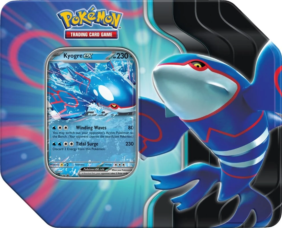 Pokemon TCG: Azure Legends Tin - Kyogre Ex 1 Pokemon TCG: Azure Legends Tin - Kyogre Ex
