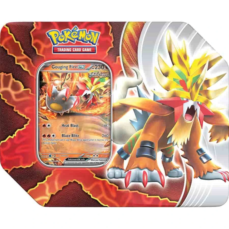 POKEMON Pokémon TCG: Paradox Destinies Tin - Gouging Fire EX 1 POKEMON Pokémon TCG: Paradox Destinies Tin - Gouging Fire EX