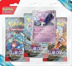 Pokemon TCG: Scarlet And Violet Stellar Crown Three-Booster Blister - Tinkaton