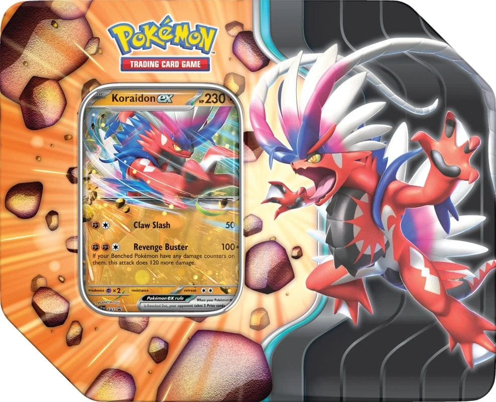 Pokemon TCG: Slashing Legends Tin - Koraidon 1 Pokemon TCG: Slashing Legends Tin - Koraidon
