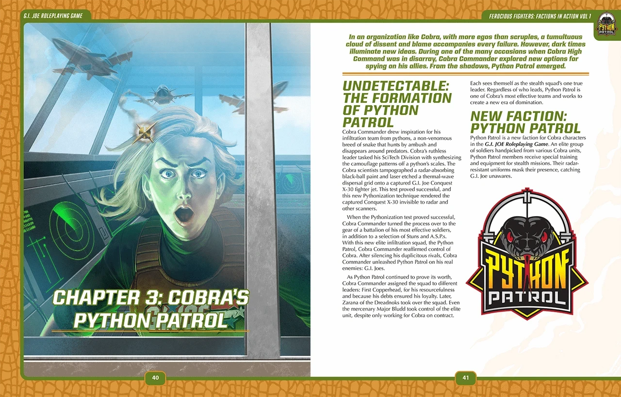 Renegade Game Studios G.I. JOE RPG Ferocious Fighters: Factions In Action Vol. 1 Sourcebook 7 Renegade Game Studios G.I. JOE RPG Ferocious Fighters: Factions In Action Vol. 1 Sourcebook - Image 7