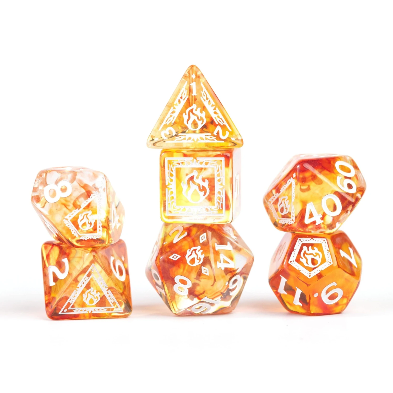 Sirius Dice: D&D Adventure Dice - Sorcerer: Orange 1 Sirius Dice: D&D Adventure Dice - Sorcerer: Orange