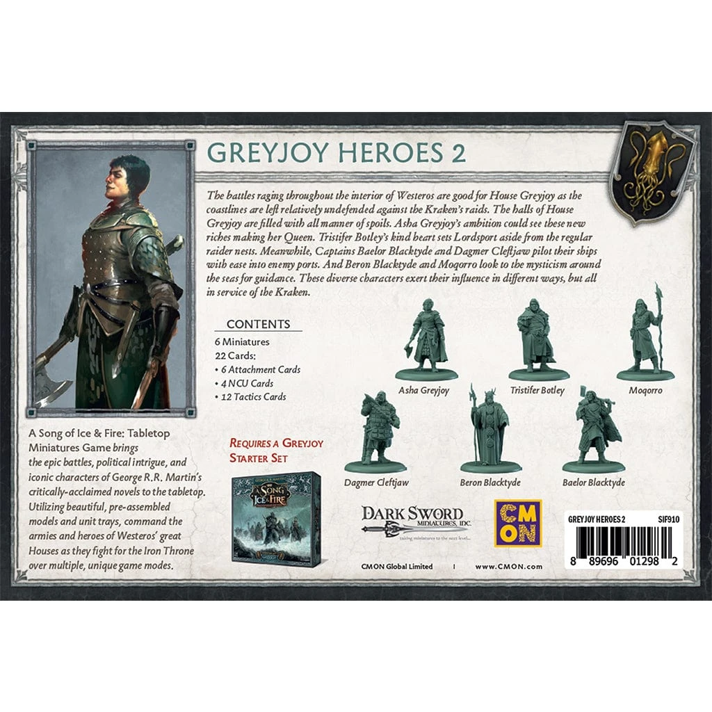 ASMODEE Song Of Ice & Fire: Greyjoy - Greyjoy Heroes #2 2 ASMODEE Song Of Ice & Fire: Greyjoy - Greyjoy Heroes #2 - Image 2