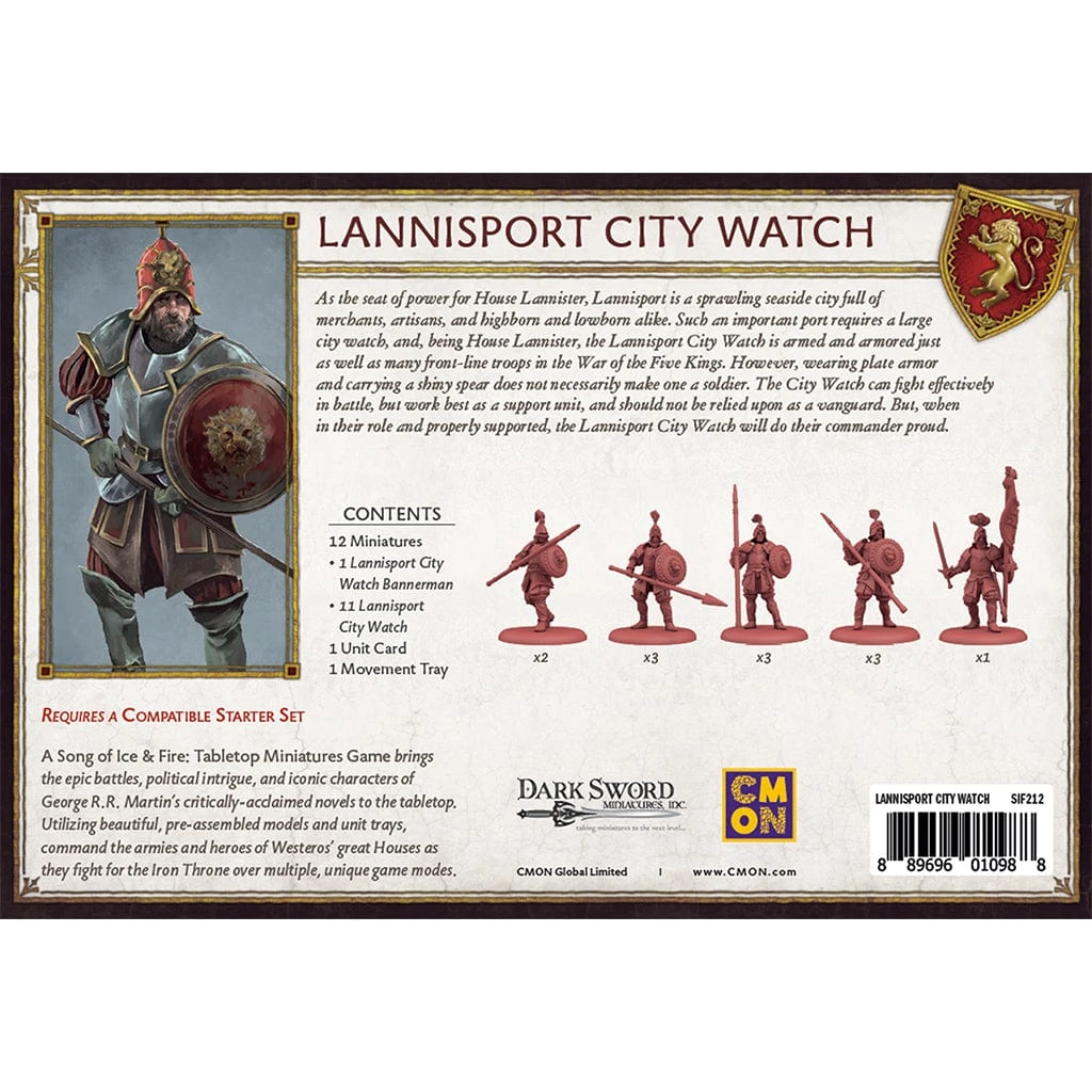 ASMODEE Song Of Ice & Fire: Lannister - Lannisport City Watch 2 ASMODEE Song Of Ice & Fire: Lannister - Lannisport City Watch - Image 2