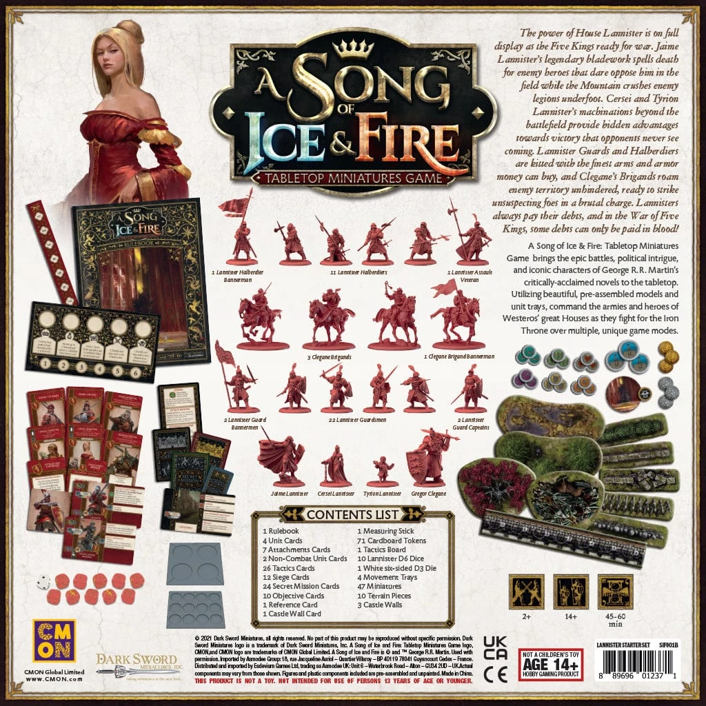 ASMODEE Song Of Ice & Fire: Lannister - Starter Set 5 ASMODEE Song Of Ice & Fire: Lannister - Starter Set - Image 5
