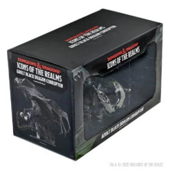 Dungeons & Dragons: Icons Of The Realms - Adult Black Dragon Corruptor -Gamers Guilds Store gamers guild az wizkids dungeons dragons icons of the realms adult black dragon pre order agd 1142909593